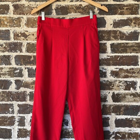Ann Taylor Pintucked Red Pants XS - Picture 2 of 7